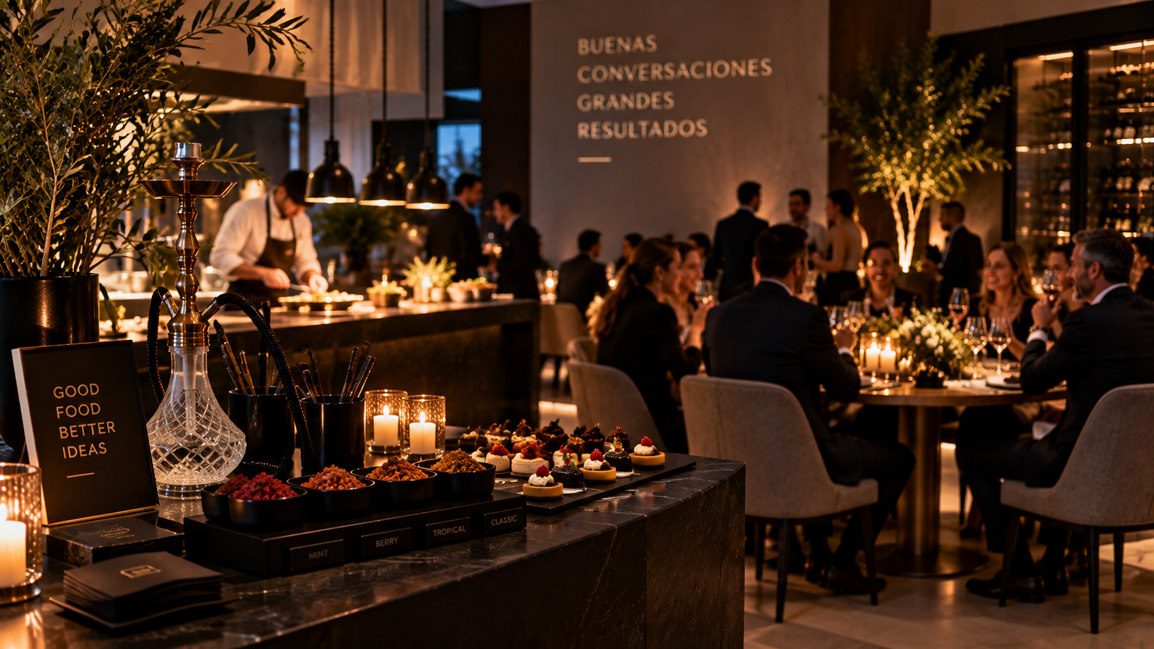 Catering cachimbas para cenas de empresa